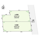 目黒区下目黒　建築条件なし売地一括の区画図