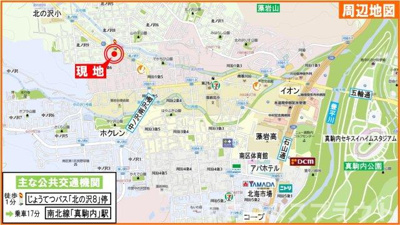 【地図】 | 南区川沿1-6タウンハウス | 現地周辺地図