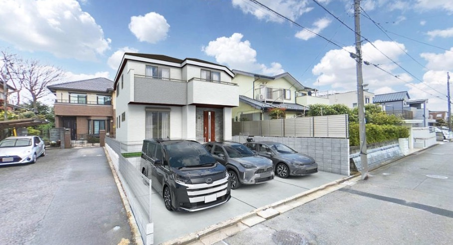 横浜市緑区白山2丁目 新築戸建て【仲介手数料無料】カースペース3台|仲介手数料無料！お問合せ下さい/080-7058-7312 