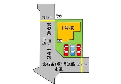 よかタウン　倉敷市福島(1期)【仲介手数料無料】の区画図