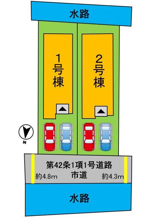 よかタウン　岡山市北区久米（1期）【仲介手数料無料】の区画図