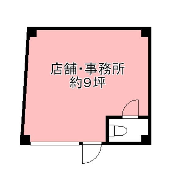 岐阜市日ノ出町２丁目の店舗一部の間取り