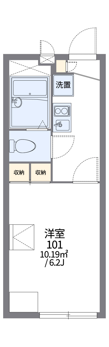レオパレスライトフィールドの間取り|画像2