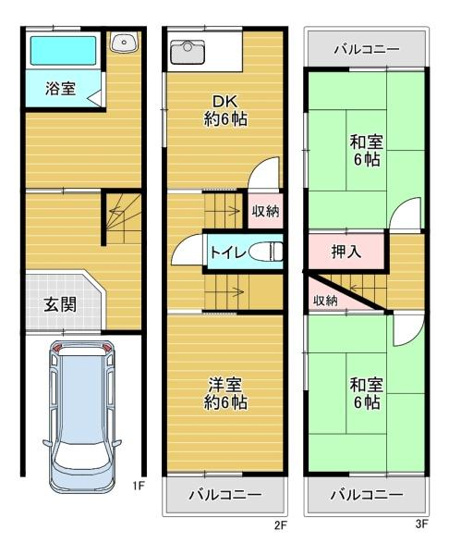 【間取り】 | 門真市大橋町　中古戸建