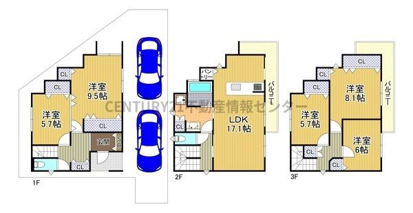 【間取り】 | 南市岡１丁目　新築戸建 | ５ＬＤＫタイプ！