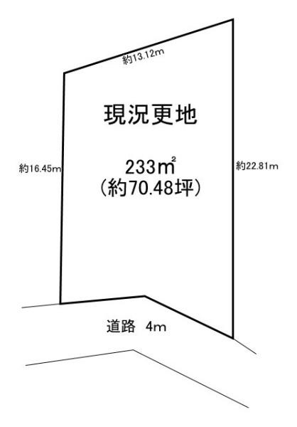 天理市石上町の売地の土地図