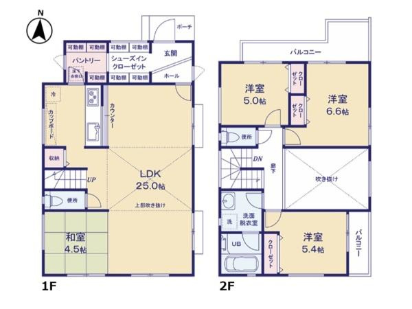 横浜市栄区犬山町の新築一戸建の間取り