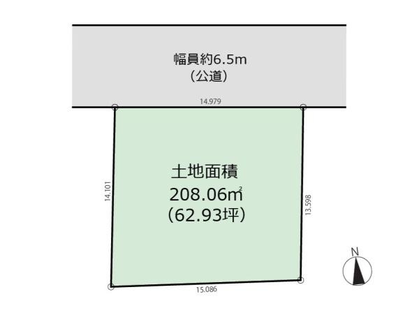 横浜市戸塚区川上町の売地の土地図