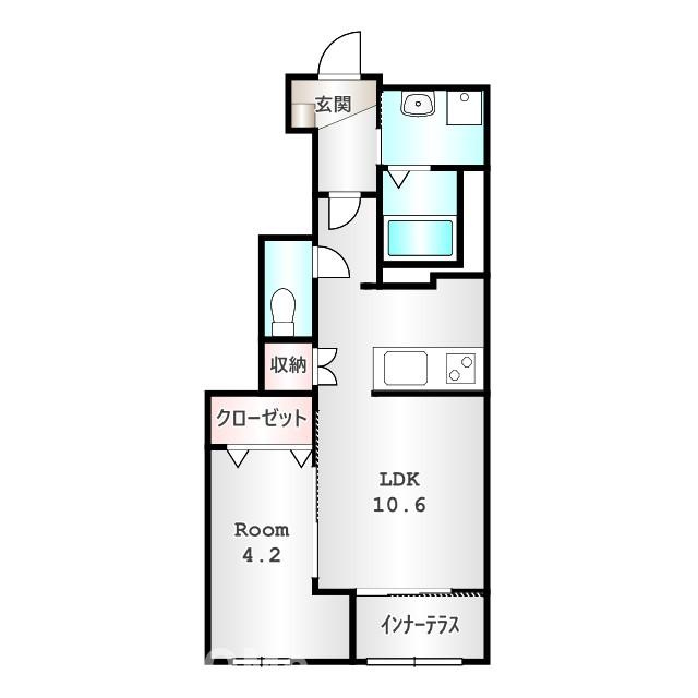 仮）高崎市上小鳥町Ｔ様新築アパートＡ棟の間取り|当社、チルホームのHPもご覧ください(^^)/物件情報多数♪