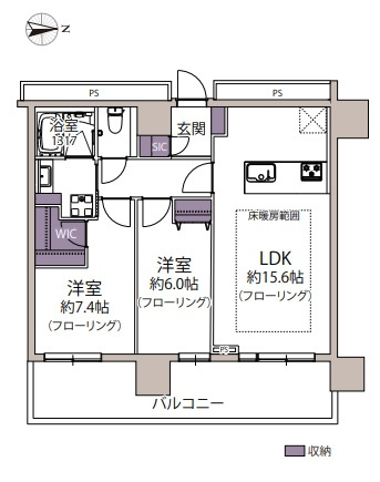 【間取り】 | リベーラガーデンI棟マリナタワー☆仲介手数料無料☆