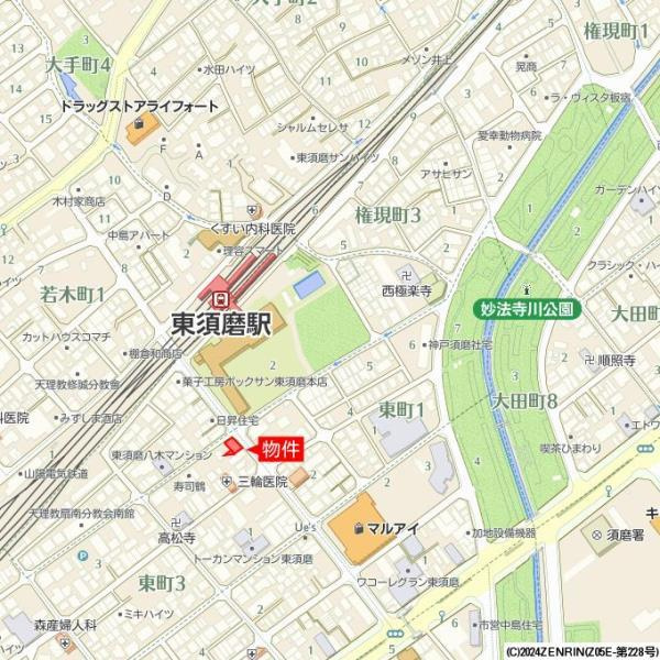 グルーブメゾン須磨東町の地図