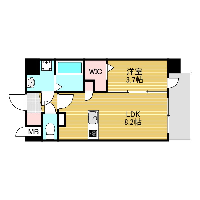 プランドール新北野の間取り
