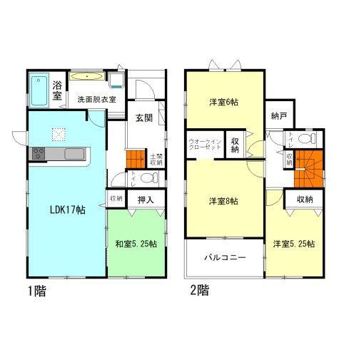 【間取り】 | ブルーミングガーデン前橋市北代田町ー① | 水回りを最短距離で結んだラクラク家事同線！
キッチンには嬉しい食器洗浄乾燥機付き！
土間収納スペースや納戸完備！