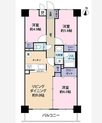 ライオンズガーデン西所沢の間取り