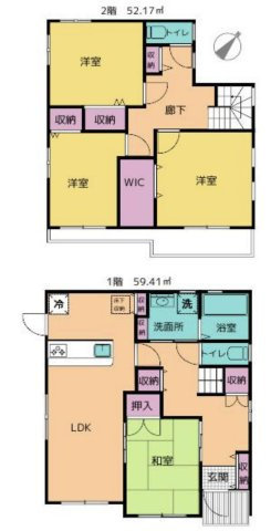 【間取り】 | 桶川市加納　中古戸建