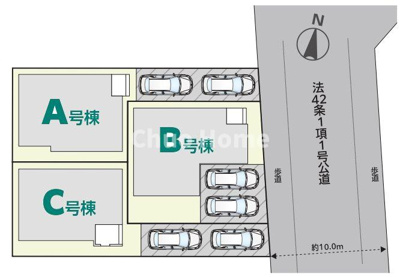 【区画図】 | 足立区佐野1丁目新築分譲住宅 | 区画図