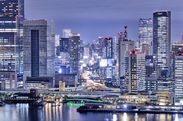 SKY DUO SUN VILLAGE T棟  34階の展望|オーシャンビュー、レインボーブリッジ・富士山・東京タワーを望む眺望です。