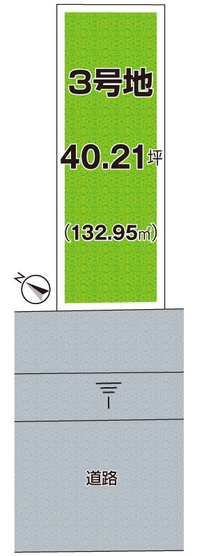 枚方市香里ケ丘　第3期　売土地の土地図|3号地