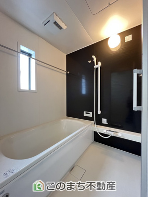【浴室】 | CRADLEGARDEN小山市東間々田第7　4号棟 | ゆったりと入れるフルオートバスはお子様との団らんバスタイムが楽しめます♪
足を伸ばしてゆったりくつろげる１坪バスルームです☆