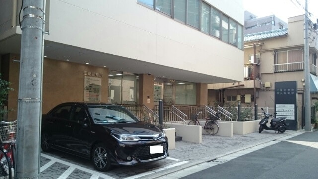 ラポール西大島　イーストの駐車場