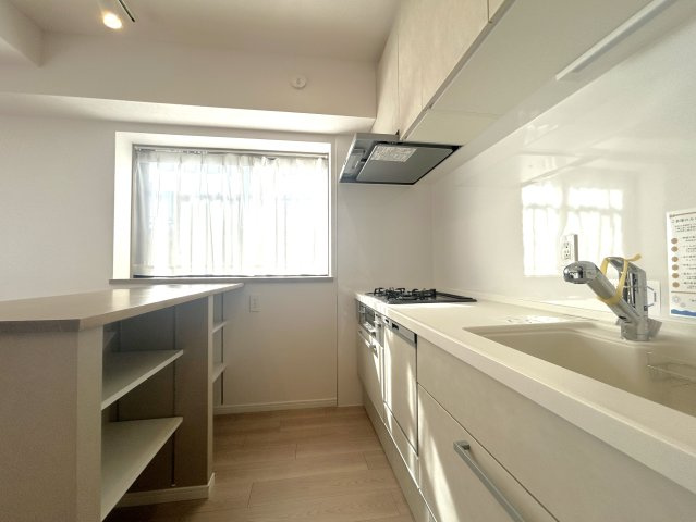 ロイヤルステージ浅草のキッチン|家族みんなが爽やかに健やかに過ごせるように、溢れる光をたっぷり取り込んだリビングダイニング。集いの場、憩いの場としての快適性を求めたやすらぎの空間です