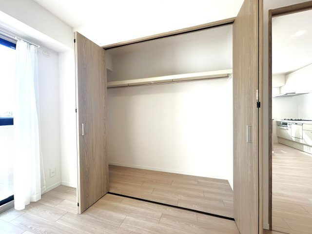 ロイヤルステージ浅草の収納|主寝室には、非常に大きな収納がございます。
奥行きもたっぷりございますので、カラーボックスなどもうまいこと収まりそうです。