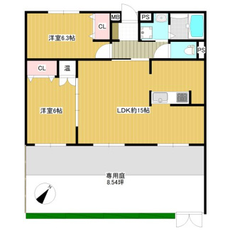 【間取り】 | カーサベルデ中山A棟