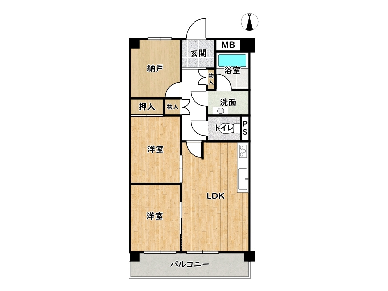 万葉ハイツ姫路の間取り