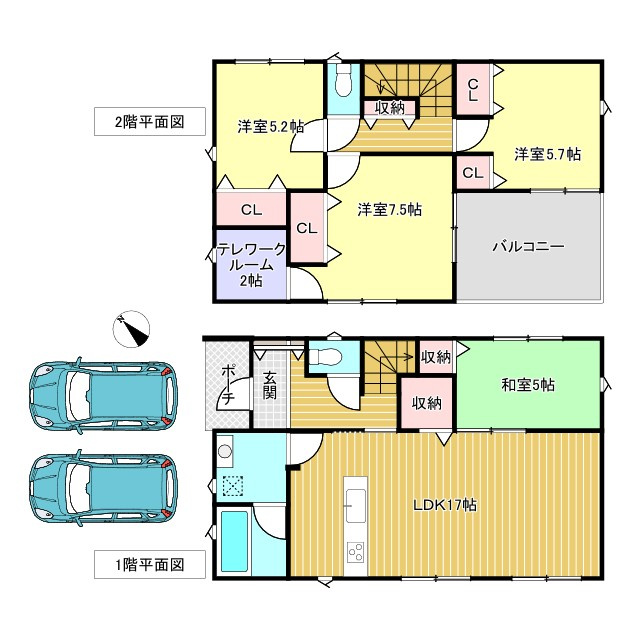 七栄第３３　新築戸建て　１１号棟の間取り