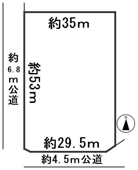 ６６５０３　岐阜市上西郷土地の区画図