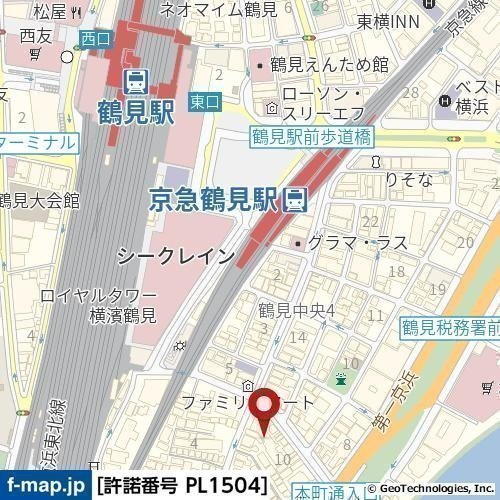 ヴェラハイツ鶴見の地図