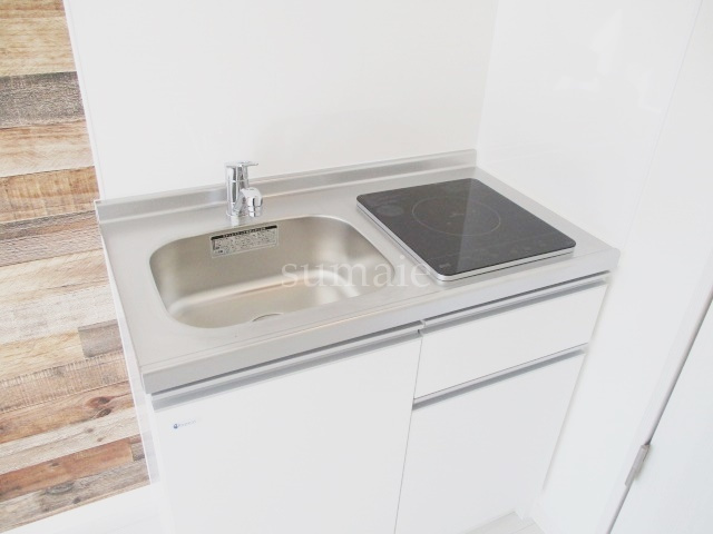 アルファキューブ上十条のキッチン|1口IHコンロのキッチンです☆