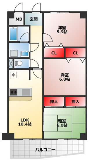 【間取り】 | ホルティ上野芝