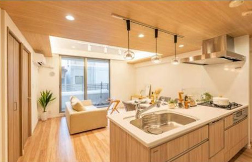 池田山スカイマンションのキッチン|使いやすいキッチンです