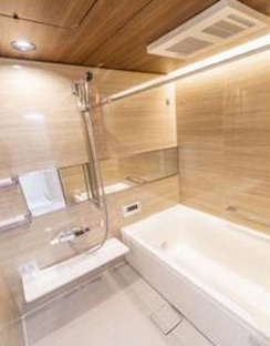 池田山スカイマンションの浴室|ゆったり過ごせるお風呂です