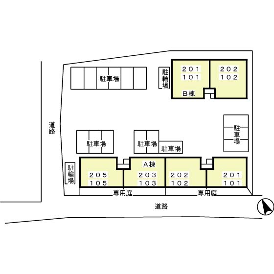 エスポワール　Ａの区画図