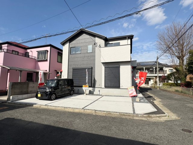ケイアイ　ー LIGARE ーリガーレ　小倉北区黒住町1期　　【小倉北区　新築戸建て】 の前面道路含む現地写真|駐車スペースは３台可能♪　【小倉南区　新築戸建て】