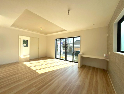 ケイアイ　ー LIGARE ーリガーレ　小倉北区黒住町1期　　【小倉北区　新築戸建て】 の居間・リビング|南向きのリビングは広々18帖♪　【小倉南区　新築戸建て】