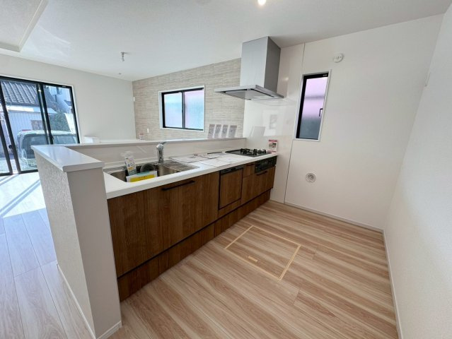 ケイアイ　ー LIGARE ーリガーレ　小倉北区黒住町1期　　【小倉北区　新築戸建て】 のキッチン|食洗器付きのシステムキッチン♪　【小倉南区　新築戸建て】