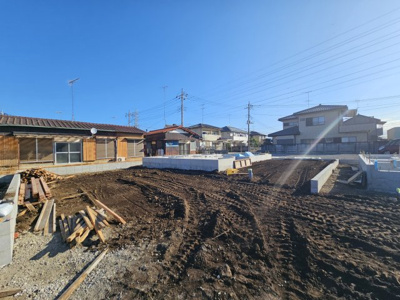 【外観】 | CRADLEGARDEN小山市東間々田第7　6号棟 | 建築中現地写真（同社施工の完成物件・モデルハウスがご見学できます）