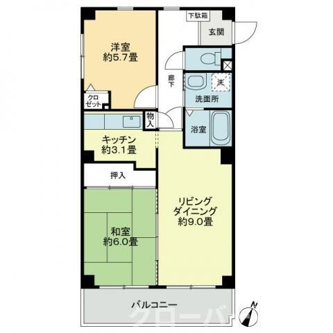 フォブールＱＵＡの間取り|間取図