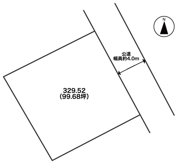 【土地図】 | 深谷市宿根　売地　全1区画　　