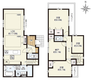【間取り】 | 国立市東３丁目　１号棟　仲介手数料無料！