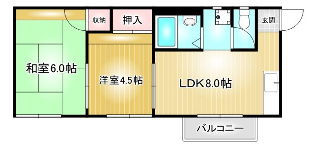 フォーブル蟹江|名古屋市の賃貸ならMy賃貸の間取り|フォーブル蟹江