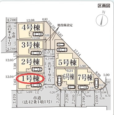 【区画図】 | リーブルガーデン堺市東区大美野６期 | 区画図