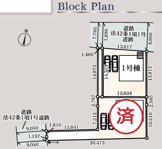 吉見町東野第22　の区画図|現地区画図