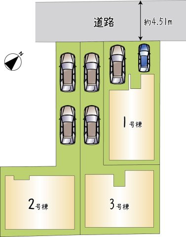 浜甲子園1丁目の区画図