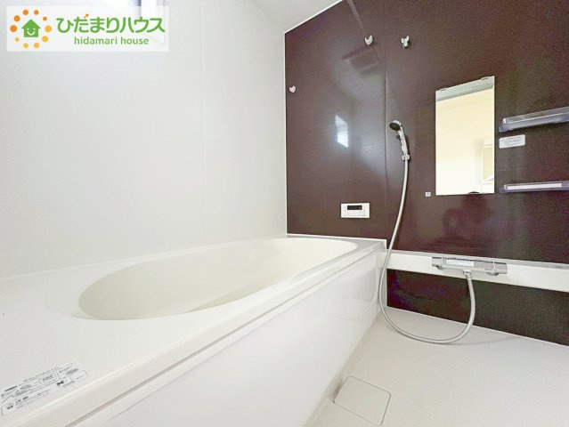 ひたちなか市田彦1期　新築戸建の浴室|今日も１日お疲れさまでした。広いお風呂で疲れを癒してください、、、♡