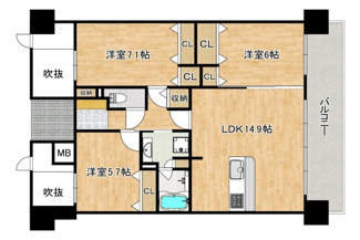【間取り】 | ライオンズマンション上野芝ガーデンシティ