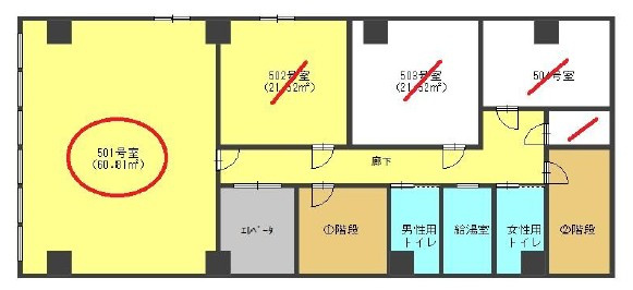 フクダ不動産堺筋本町ビル（旧ビル名：ストークビルヂング本町）の間取り